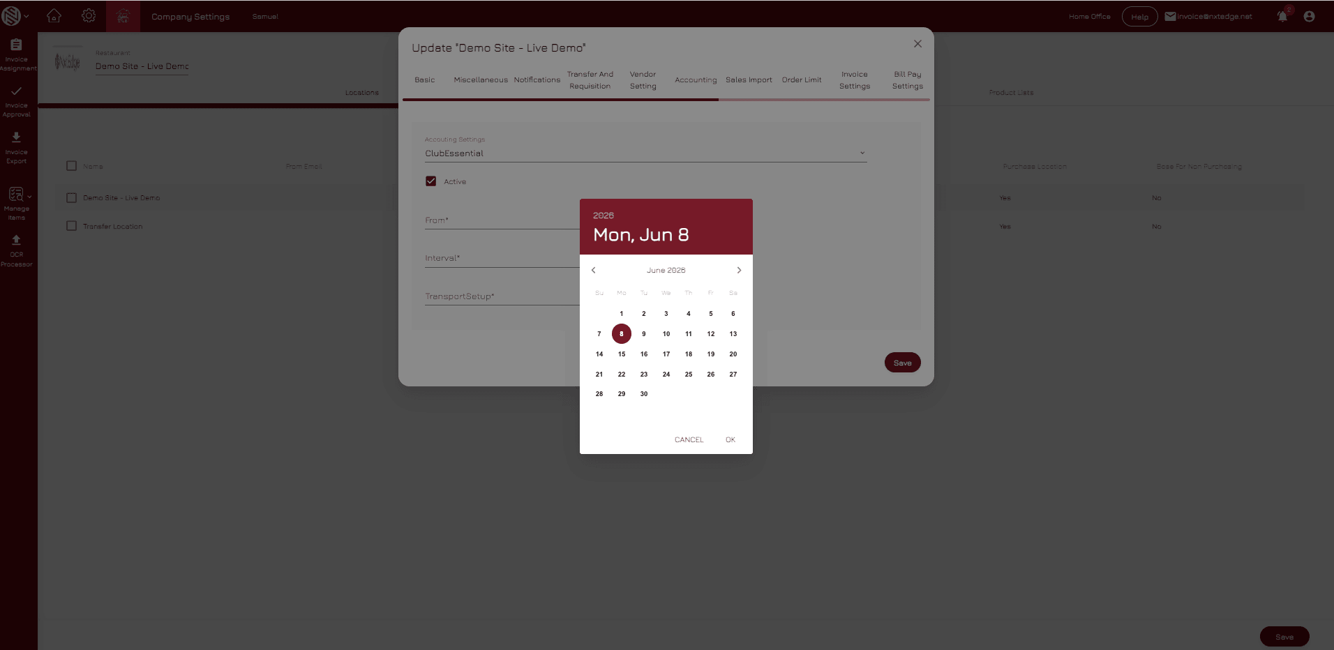 NxtEdge Automated Invoice Exports