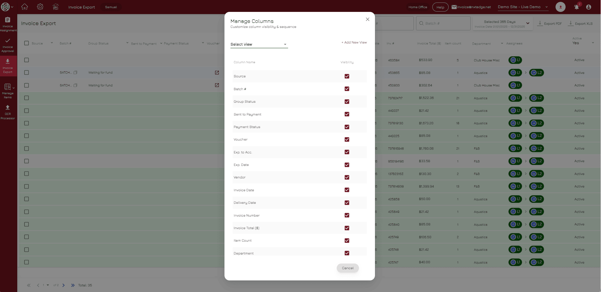 NxtEdge Read Every Line Item on desktop