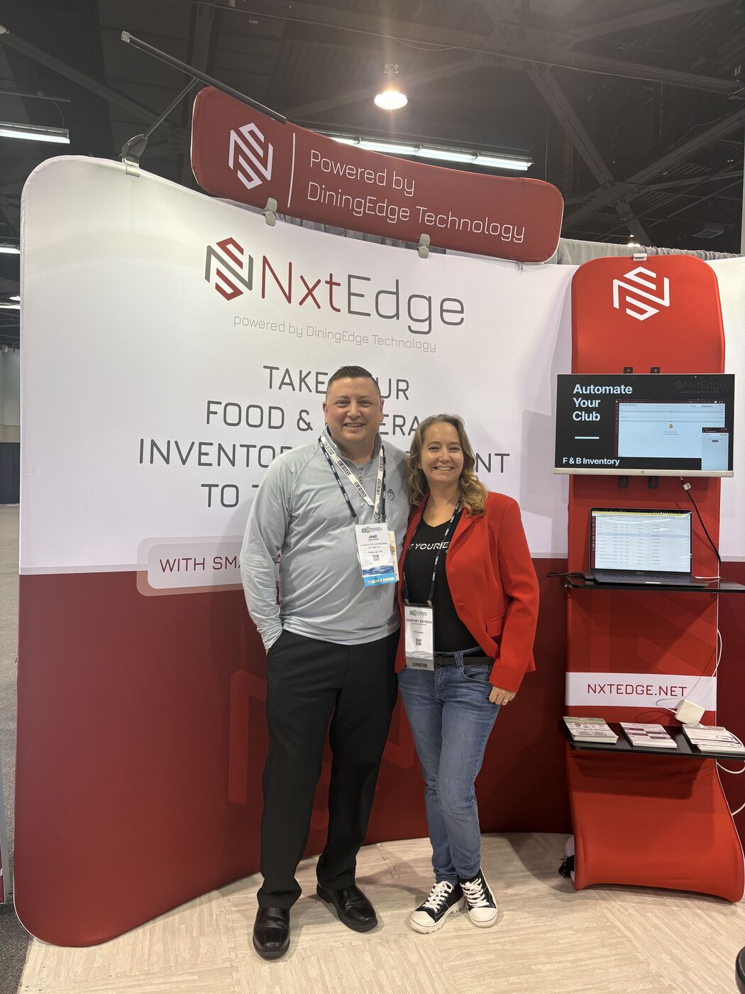 NxtEdge representatives at the CMAA Club Business Expo booth