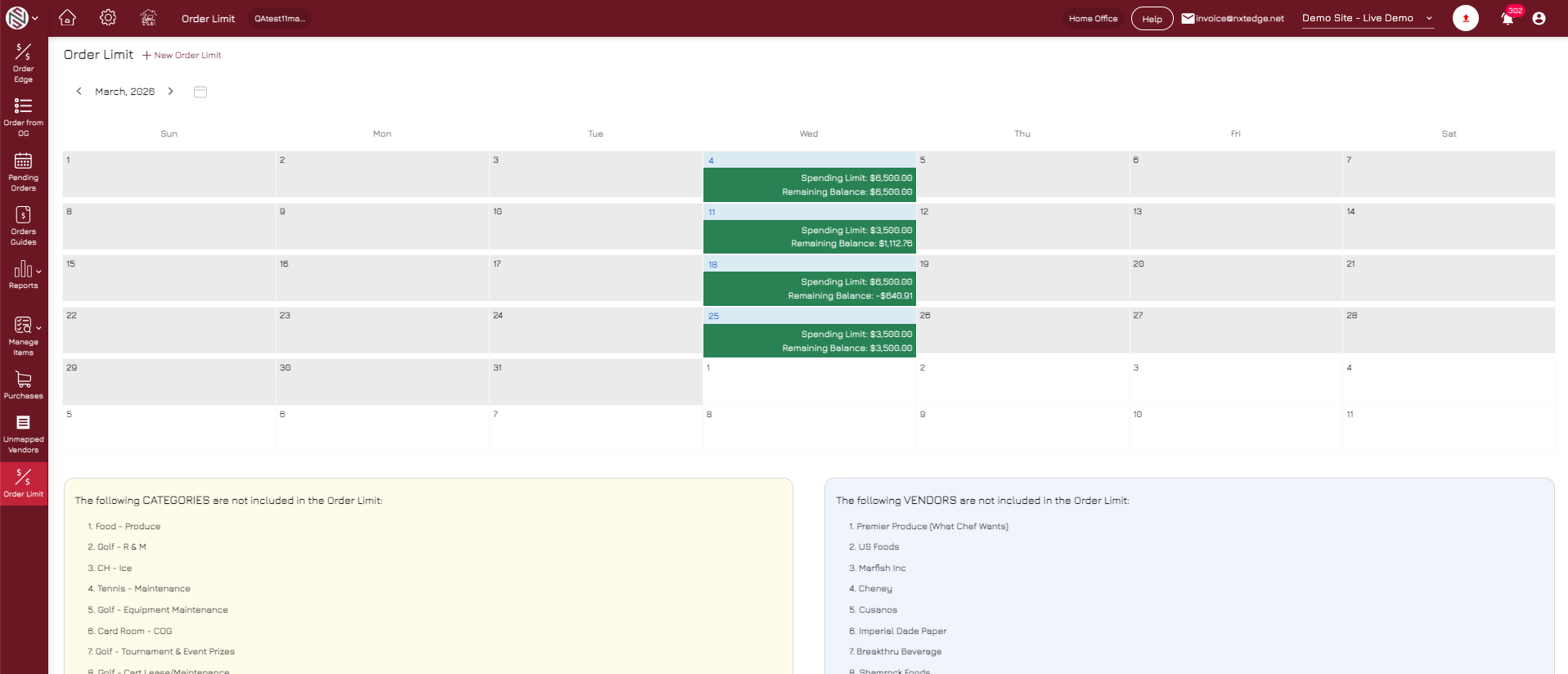 NxtEdge Control Purchasing Spend