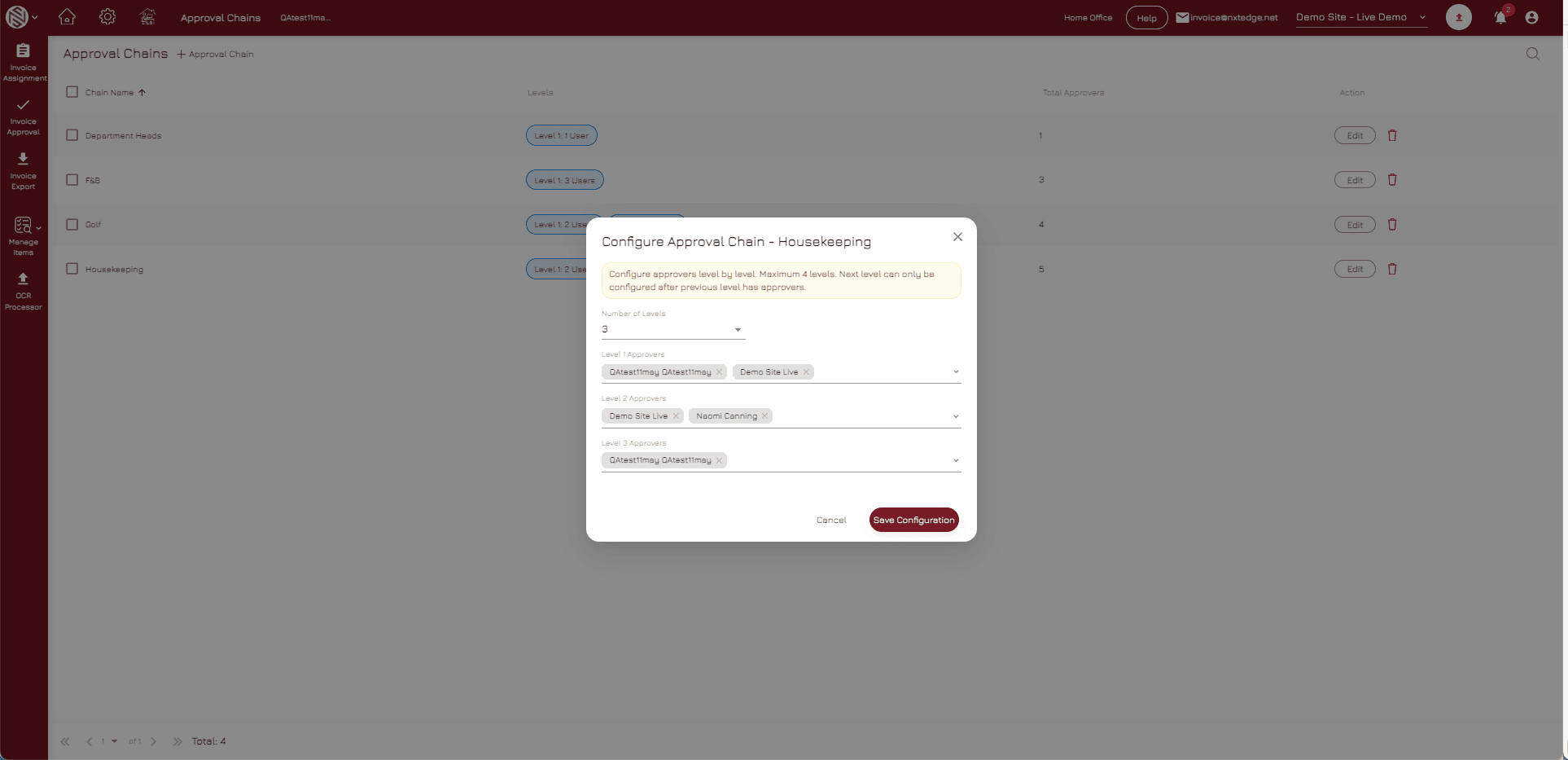 NxtEdge Multi-Level Approval Workflows