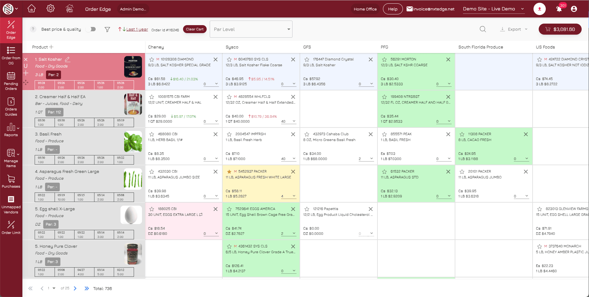 NxtEdge Order From Mobile or Desktop on desktop