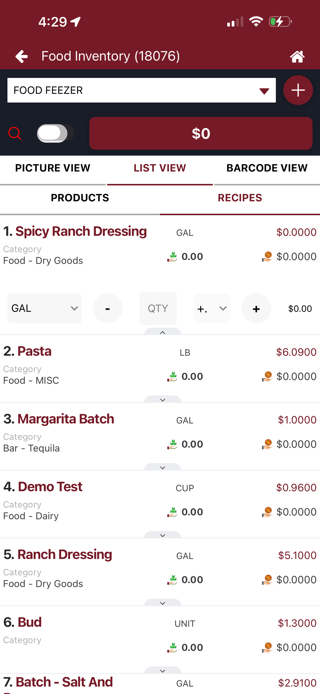 NxtEdge Analyze Menu Profitability on mobile
