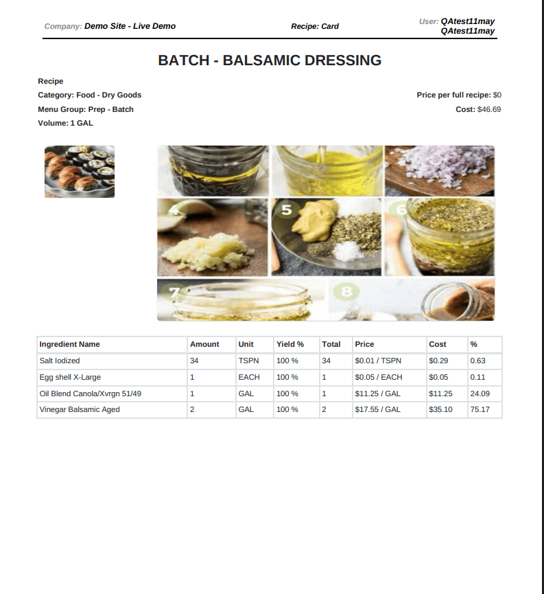 NxtEdge Monitor Food Cost Performance